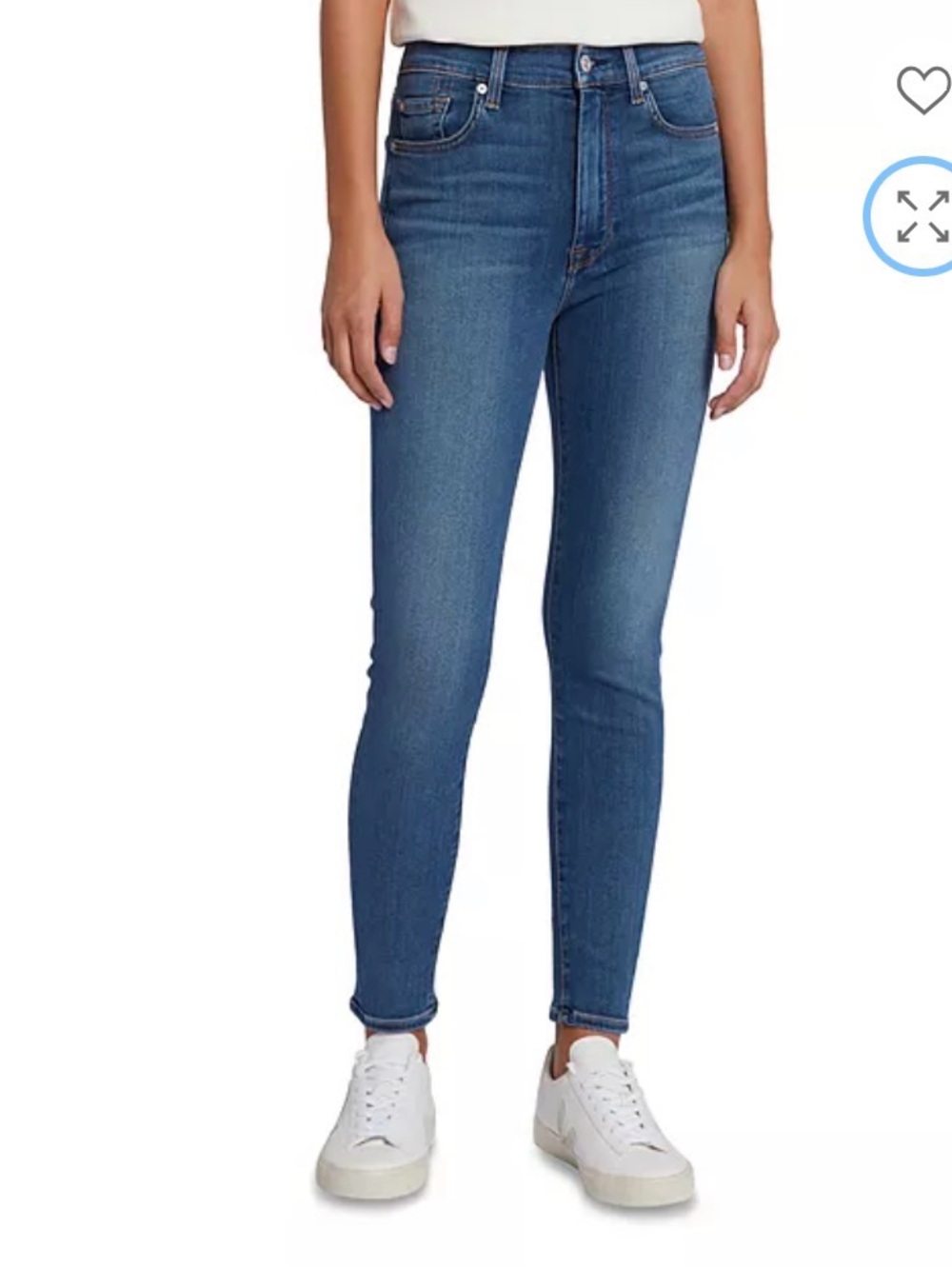 7 for All Mankind The High Waist Ankle Skinny, Monogram “A”
